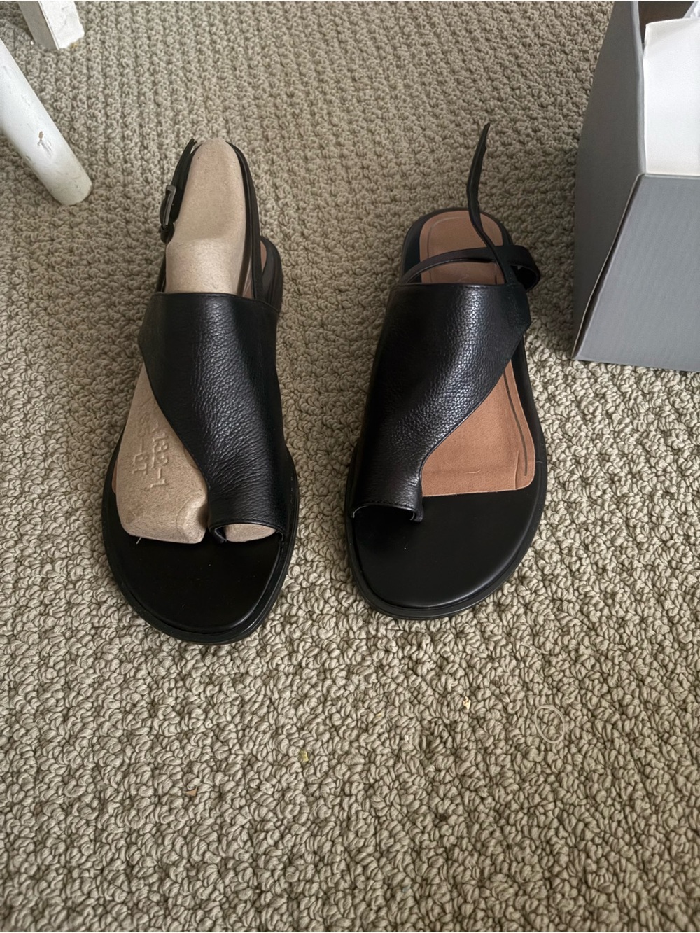 Women’s Black Leather Vionic Slingback Sandals - Casual Comfort